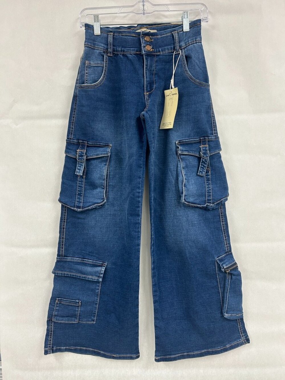 Love Tree Y2K Model Off Duty Streetwear Edgy Juniors 9 NWT Cargo Jeans High Rise